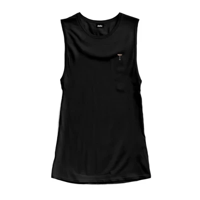Женский кофейный Мартини Muscle Tank черный