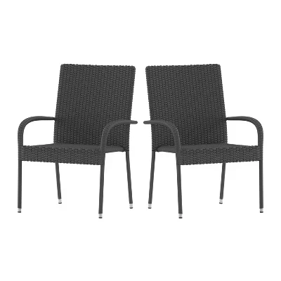 Садовые стулья Flash Furniture Maxim, 2 шт., серые