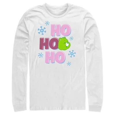 Мужская рубашка с длинным рукавом Good LuckBear Ho Ho Ho, белая
