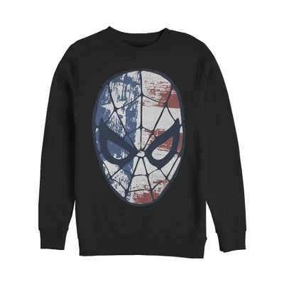 Мужской свитшот Marvel Человек-паук, флаг США, черный