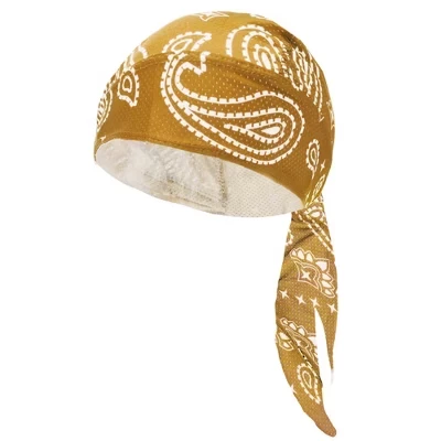 Cycling Hat Sweat Wicking Breathable Hard Hat Liner Polyester Fabric 27x34cm 1 Pc yellow