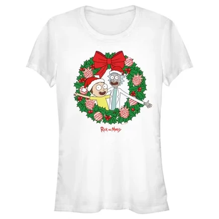Женская футболка Rick and Morty Wreath, белая