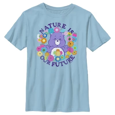 Футболка Boy's Nature Is Our Future Harmony Bear светло-голубого цвета
