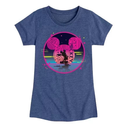 Детская футболка Disney Mickey Sphere, темно-синяя меланж