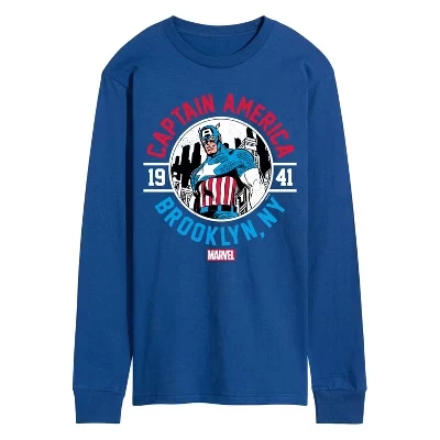 Мужской лонгслив Marvel Captain America Brooklyn, синий