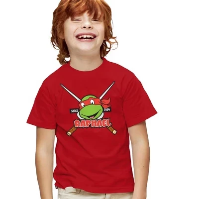 Футболка для мальчиков с коротким рукавом Tmnt Raphael с 1984 года, красная