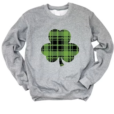 Женская толстовка с рисунком Buffalo Plaid Clover graphite