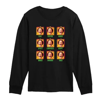 Футболка с рисунком Faces Of Buddy с длинным рукавом черного цвета