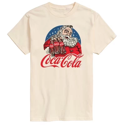 Мужская кремовая футболка с короткими рукавами в виде бутылок кока-колы Santa Coke
