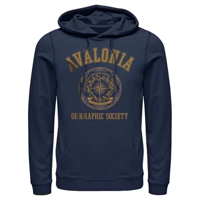 Мужская толстовка с капюшоном Strange World Avalonia Geographic Society синего цвета