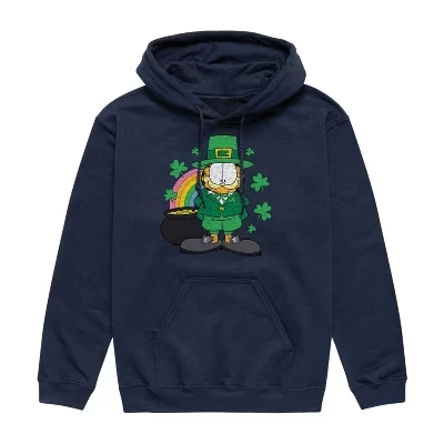 Мужская худи Garfield «Rainbow Shamrocks», темно-синяя