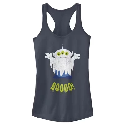 Женская майка для юниоров на хэллоуин Squeeze Alien Boo Ghosts Racerback цвета индиго
