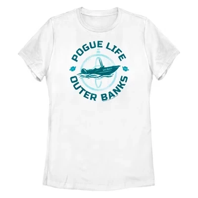 Женская футболка Outer Banks HMS Pogue Life белого цвета