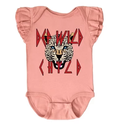 Def Wild Child - Детское боди с развевающимися рукавами лилового цвета