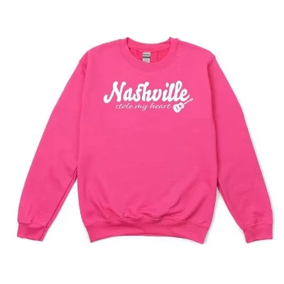 Женская толстовка с рисунком Nashville Stole My Heart raspberry