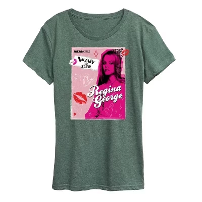 Женская футболка Regina George Naughty List Legend с коротким рукавом и рисунком heather juniper