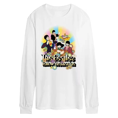 Мужской лонгслив The Beatles Submarine Flowers, белый