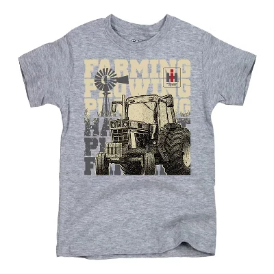 Фермерство, вспашка, игра в футболку с коротким рукавом и рисунком athletic heather