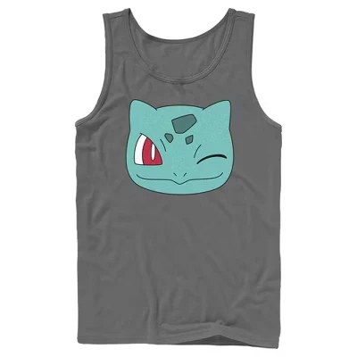 Мужская майка Pokemon Бульбазавр, угольно-серая