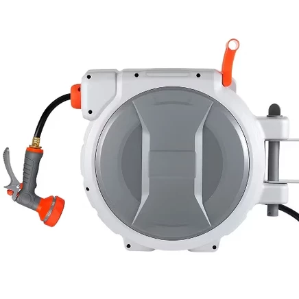 Катушка шланга Vevor автомат., 30 м (1/2″), 9 режимов, серая