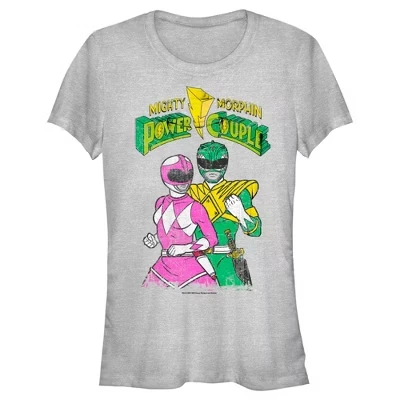 Женская футболка Mighty Morphin Power Couple для юниорок athletic heather