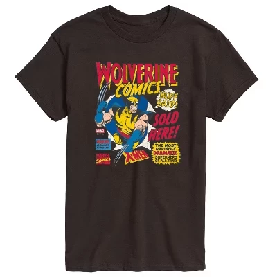 Men's -  - Wolverine Comics Ad Short Sleeve Graphic T-Shirt brown