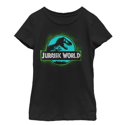 Футболка с логотипом компании Girl's : Fallen Kingdom T. Rex, раскрашенная аэрозольной краской, черная