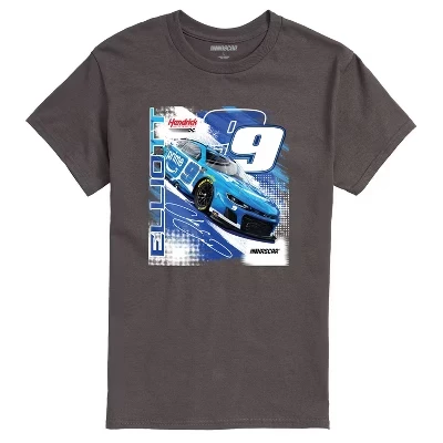 Мужская - - Chase Elliott Prime-Мужская футболка с коротким рукавом и графическим рисунком Футболка с коротким рукавом и графическим рисунком цвета древесного угля