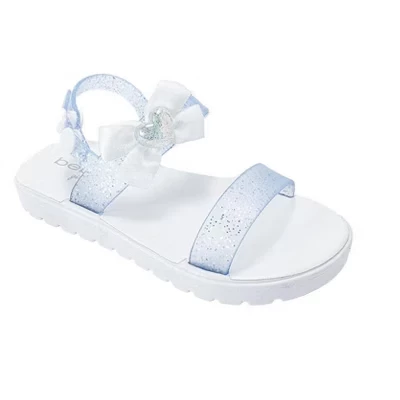 Сандалии для девочки bebe с бантом, голубые