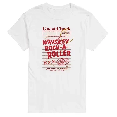 Мужская футболка Whiskey Rock-A-Roller с коротким рукавом и рисунком в стиле виски Рок-а-Роллер, белая