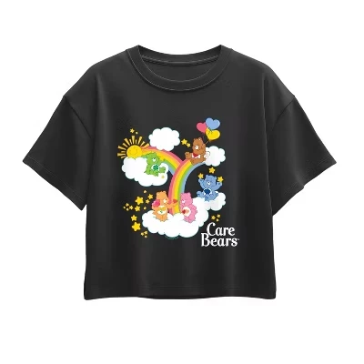 Футболка для девочек Care Bears Sky Party, черная