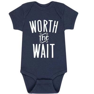 Детский боди Instant Message Worth the Wait, синий