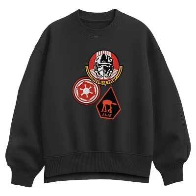 Женская флисовая толстовка Imperial Pilot Oversize Crew черного цвета