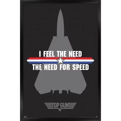 Постер Trends International Top Gun, скорость, чёрный