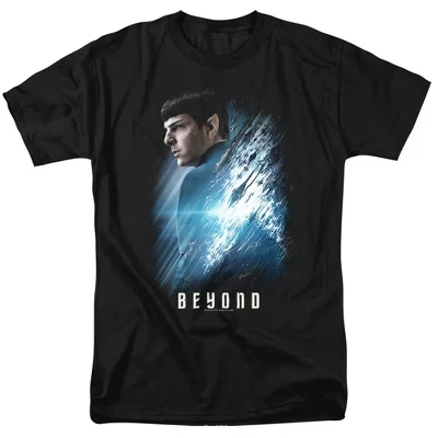 Футболка для взрослых с постером Beyond Spock Черный черный
