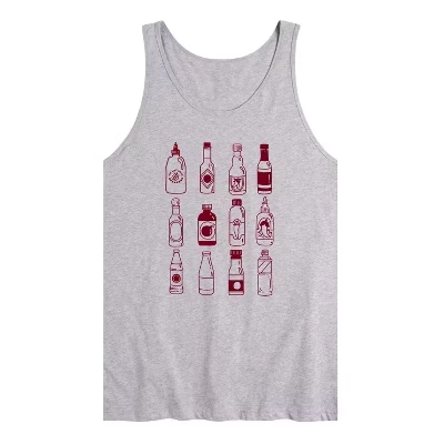 Мужская майка с графическим рисунком для острых соусов athletic heather
