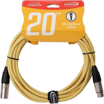 Микрофонный XLR кабель Livewire LM в оплетке, 6,1 м