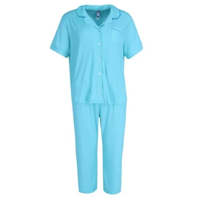 Женский пижамный комплект PJ Couture с капри, бирюзовый