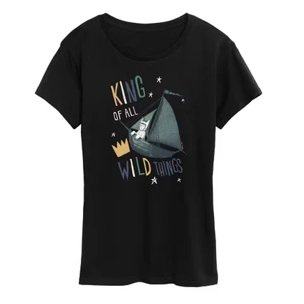 Женская футболка Where the Wild Things Are, черная