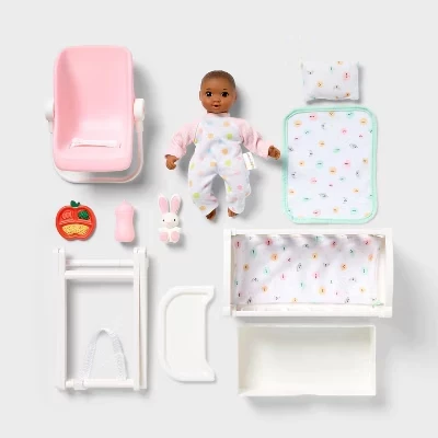 Кукла Gigglescape Little Baby 8″ набор, коричневая