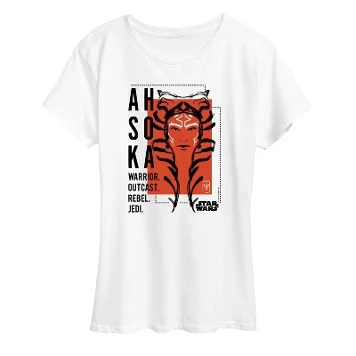 Women's -  - Ahsoka Collage Short Sleeve Graphic T-Shirt white