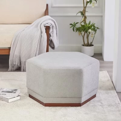 Пуф Christopher Knight Home Nyven шестигранный, серый