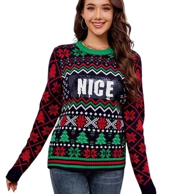 Женский свитер BLUEMING Christmas, синий