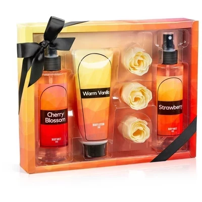 Подарочный набор Freida & Joe Fine Fragrance Body Mist & Body Splash Valentines – Роскошное комбинированное средство для ухода за собой для женщин и девушек с оттенками вишни, клубники и теплой ванили