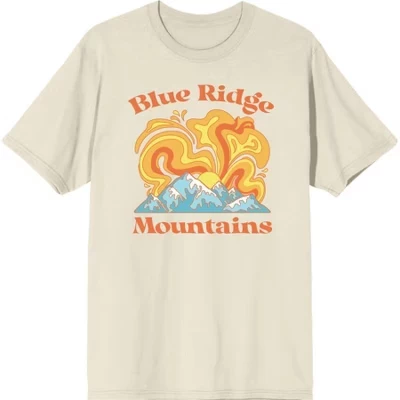 Мужская футболка Bioworld Blue Ridge Mountains, натуральная