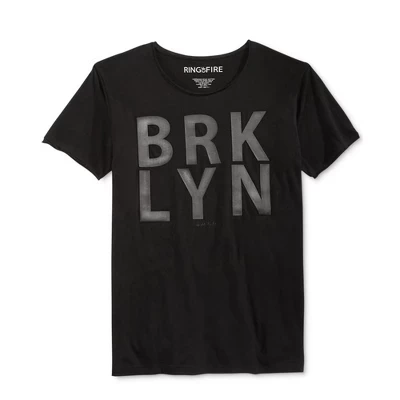 Мужская футболка Brklyn с графическим принтом, черная