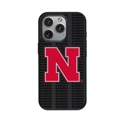 NCAA Big Ten Universities Текстовый фон, совместимый с MagSafe Чехол для мобильного телефона Apple iPhone nebraska huskers block n