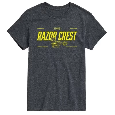 Мужская футболка из джерси Razor Crest с коротким рукавом и графическим рисунком heather charcoal