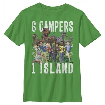Футболка для мальчиков Jurassic World Camp, зеленая