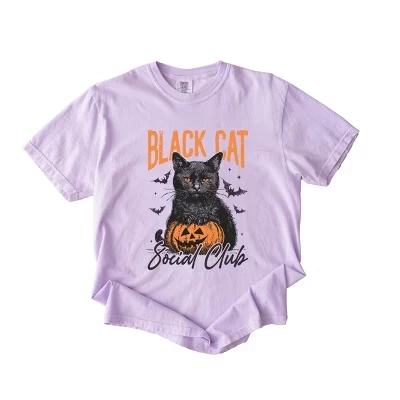 Футболка Black Cat Social Club Pumpkin - Цветная орхидея для одежды